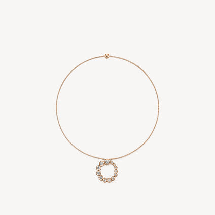 DREAM CIRCLE 可转换式钻石项链, 18K 玫瑰金, large