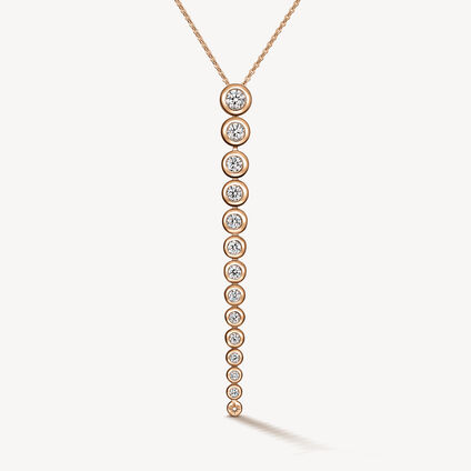 DREAM CIRCLE 可转换式钻石项链, 18K 玫瑰金, large
