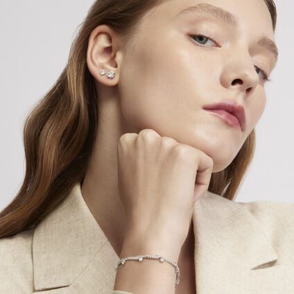 VELA Crossover Pav&eacute; Diamond Bracelet, 18K Rose Gold, large