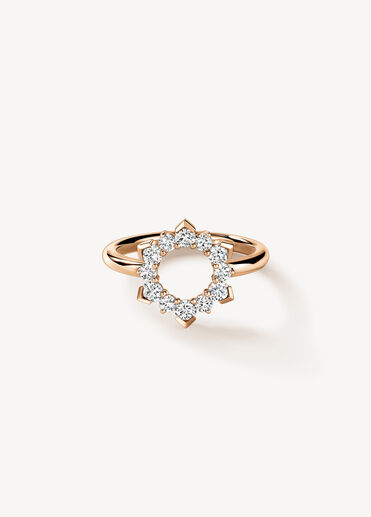 Aerial Open Sunburst Ring, 18K Rose Gold Aerial Open Sunburst Ring, 18K Rose Gold, large