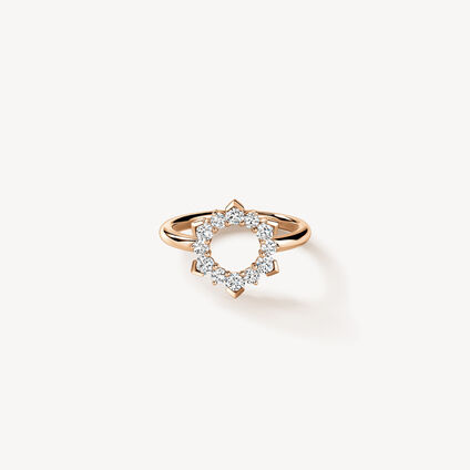 Aerial Open Sunburst Ring, 18K Rose Gold Aerial Open Sunburst Ring, 18K Rose Gold, large