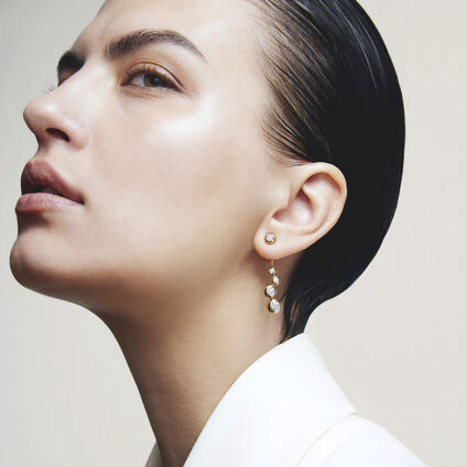 DREAM 钻石耳环（大）, 18K 黄金, large