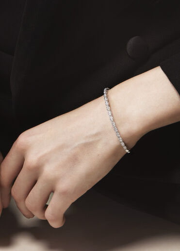 Lorelei Floral Diamond Bangle, 18K White Gold Lorelei Floral Diamond Bangle, 18K White Gold, large