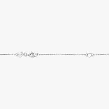 Charmed Half Moon Diamond Pendant Necklace, 18K White Gold, large