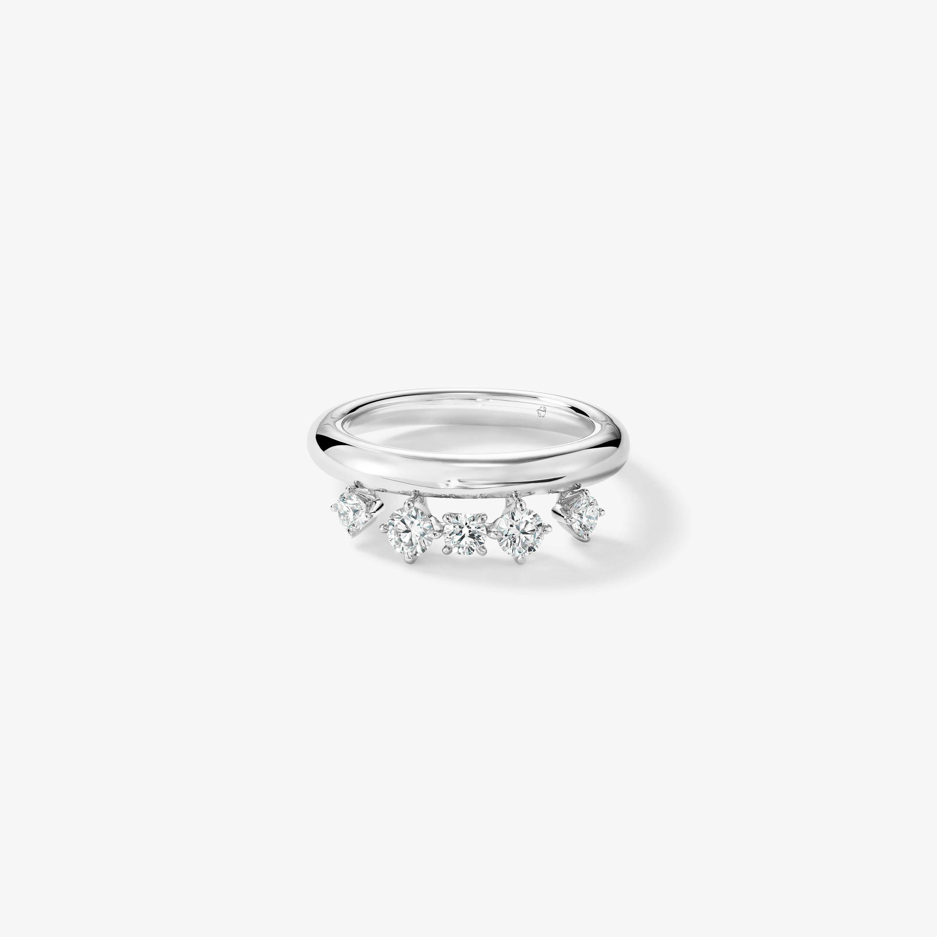 BARRE Floating Diamond Ring , 18K White Gold, large
