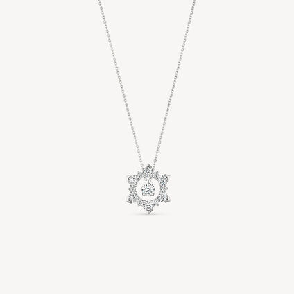 Aerial Open Sunburst Enhancer 钻石项链, 18K 白金 Aerial Open Sunburst Enhancer 钻石项链, 18K 白金, large