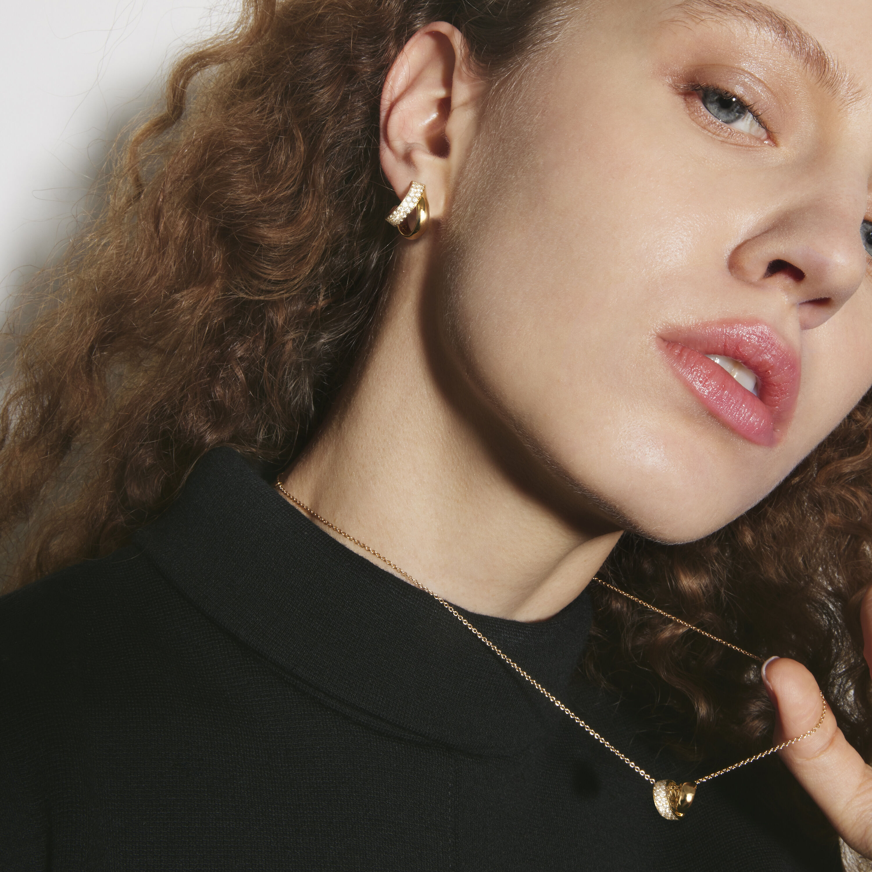 INSIDE/OUT Multi-Wear Rondel Diamond Pendant Necklace, 18K Yellow Gold, large