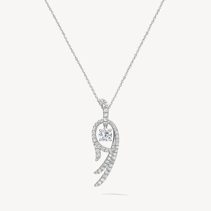 VELA Twisted 钻石项链, 18K 白金, large