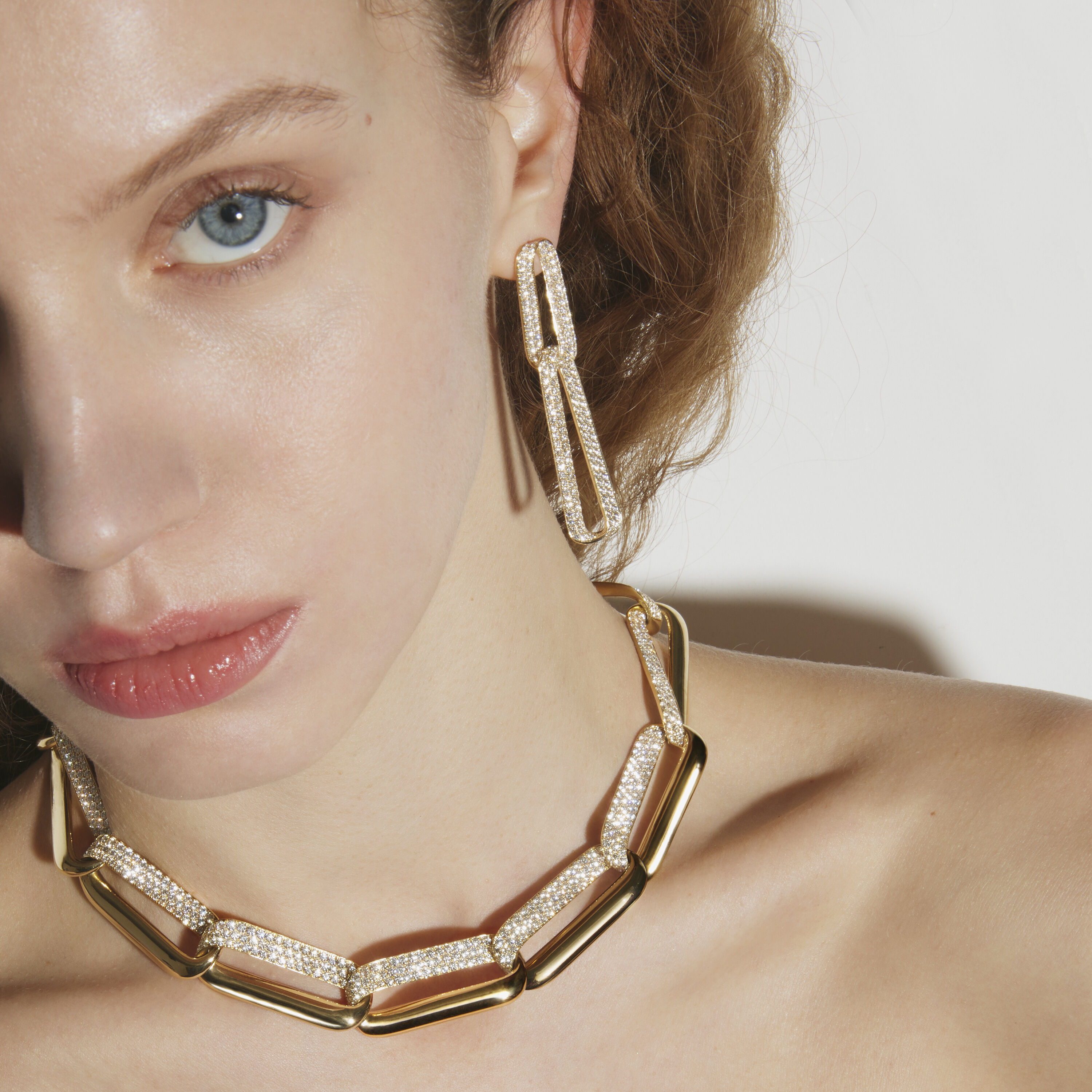 INSIDE/OUT 链式钻石项链, 18K 玫瑰金, large