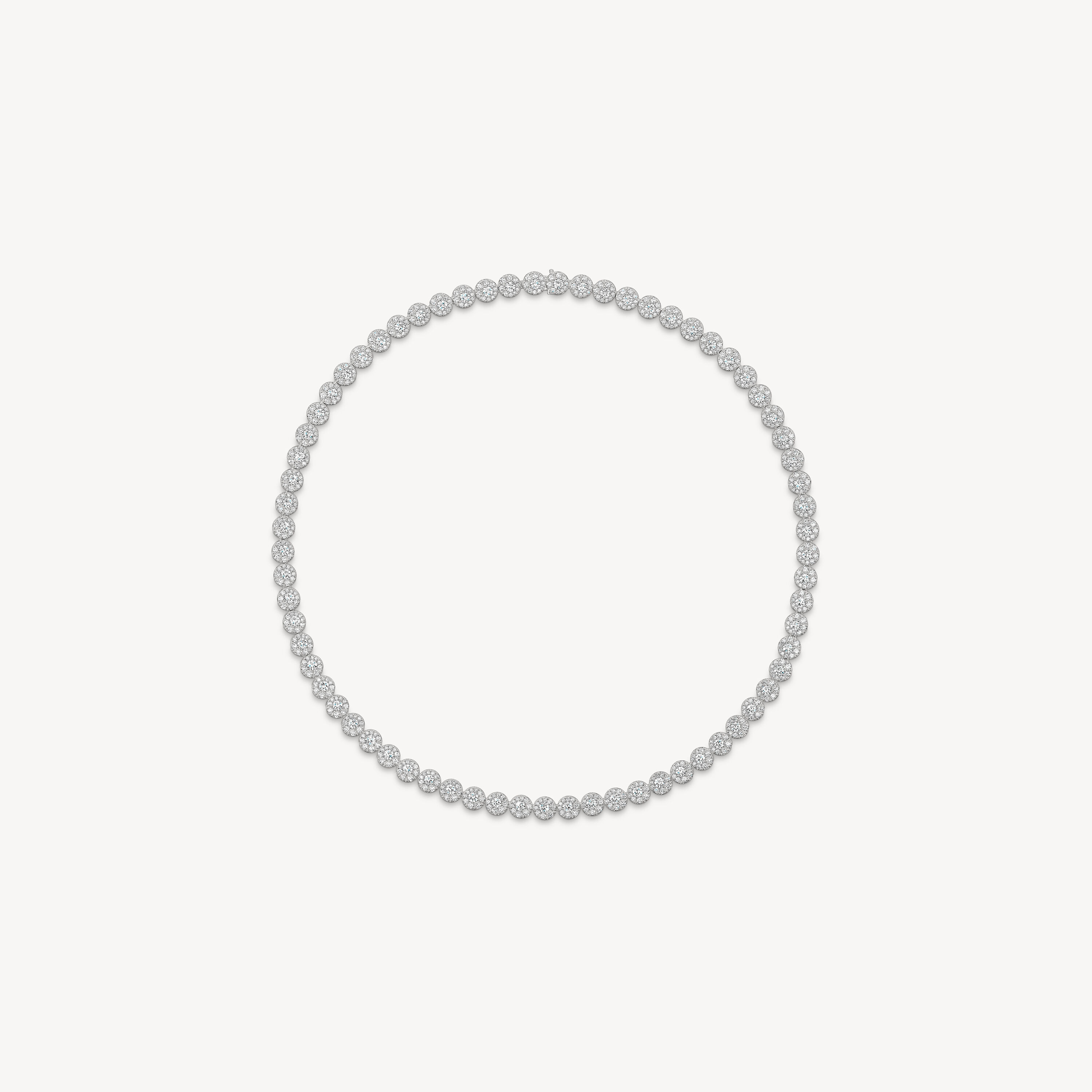 Tessa Line 钻石项链, 18K 白金, large