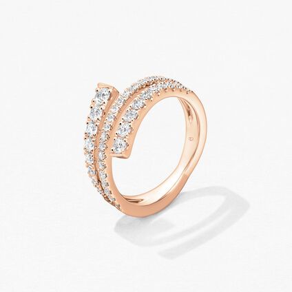 Grace Wrap Ring, 18K Rose Gold, large