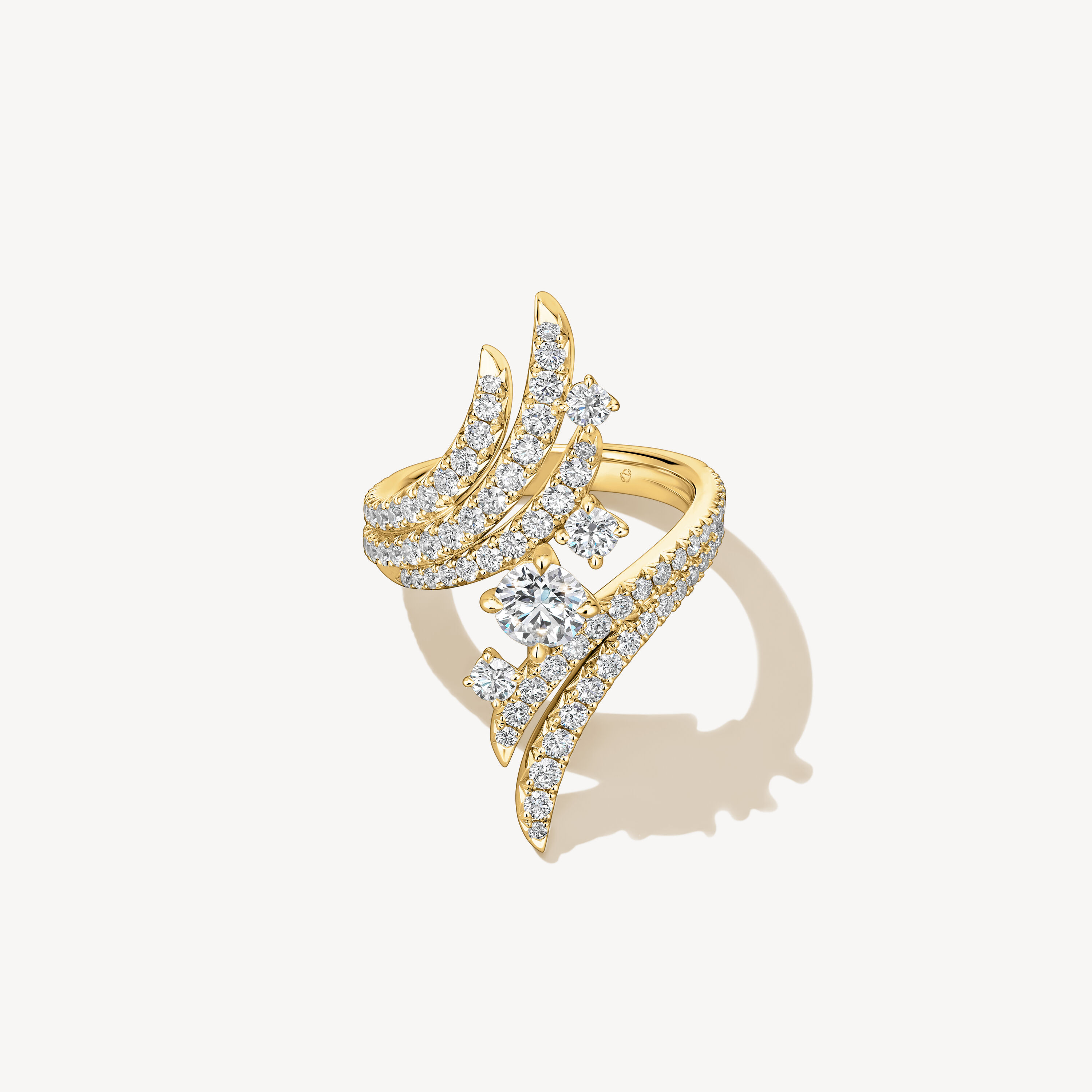VELA Bypass Cocktail钻石戒指, 18K 黄金, large
