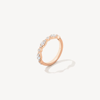HOF Regal Bezel 钻石戒指, 18K 玫瑰金, large