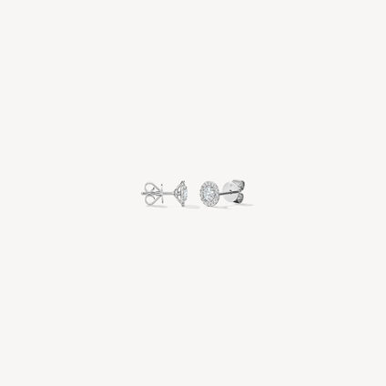 Joy Earrings, 18K White Gold, large
