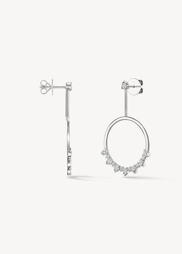 AERIAL Sunrise Drop Earrings, 18K White Gold AERIAL Sunrise Drop Earrings, 18K White Gold, large