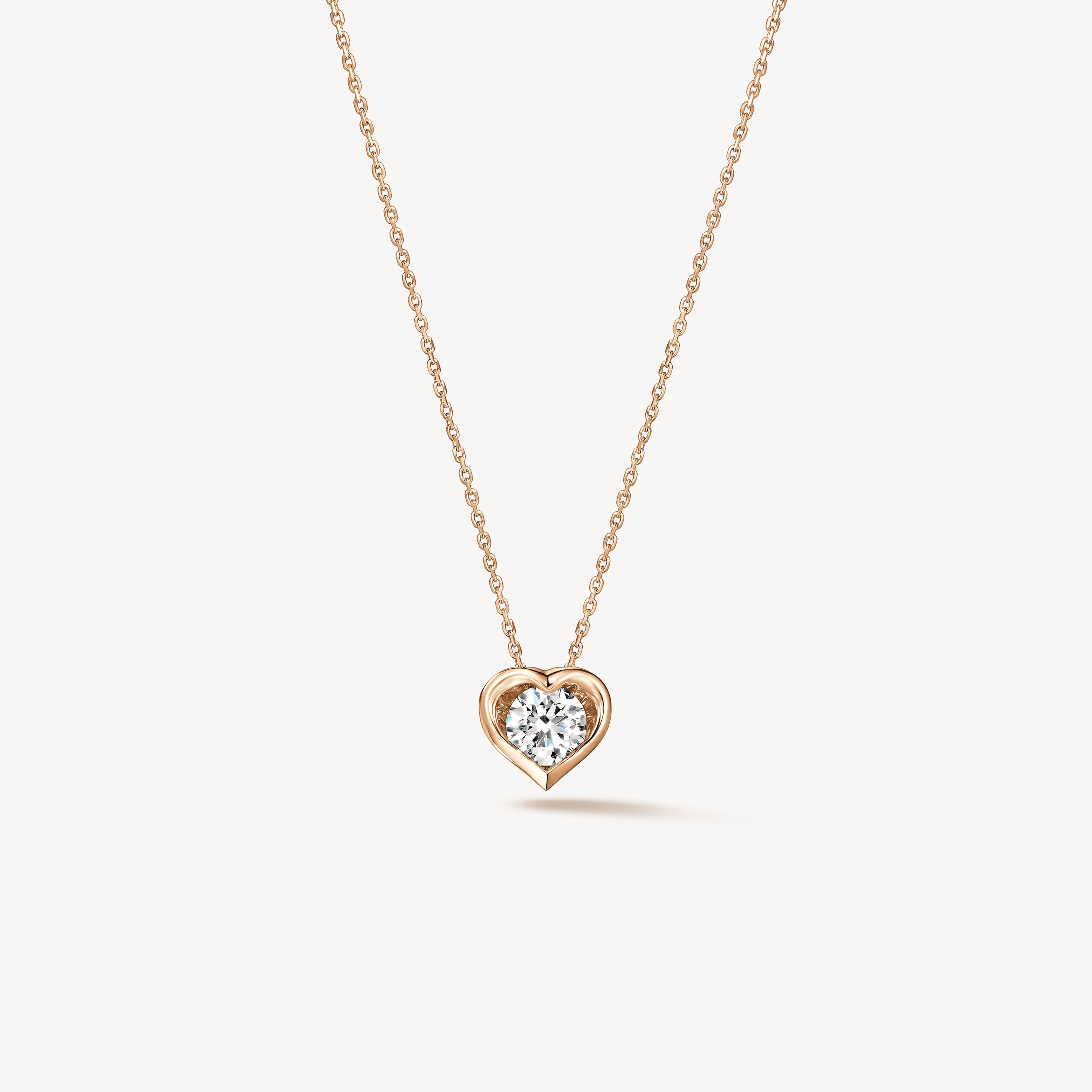 Illa Double Star Diamond Pendant Necklace, 18K Rose Gold, large