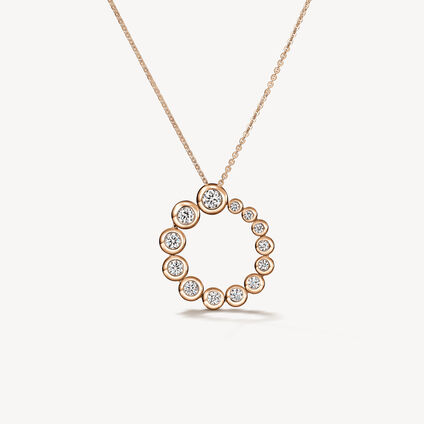 DREAM CIRCLE 可转换式钻石项链, 18K 玫瑰金, large