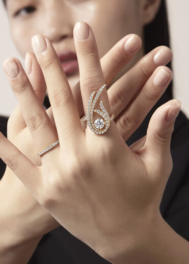 Vela Twisted Cocktail Ring, 18K White Gold Vela Twisted Cocktail Ring, 18K White Gold, large