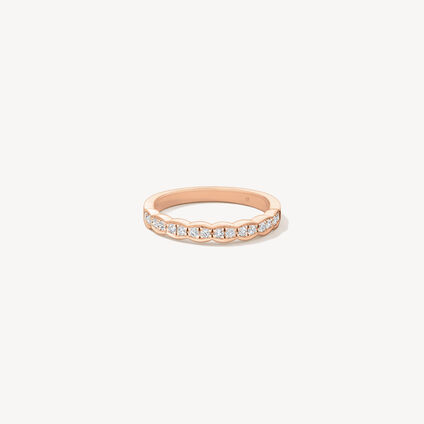 Lorelei Floral Diamond Band, 18K Rose Gold, large