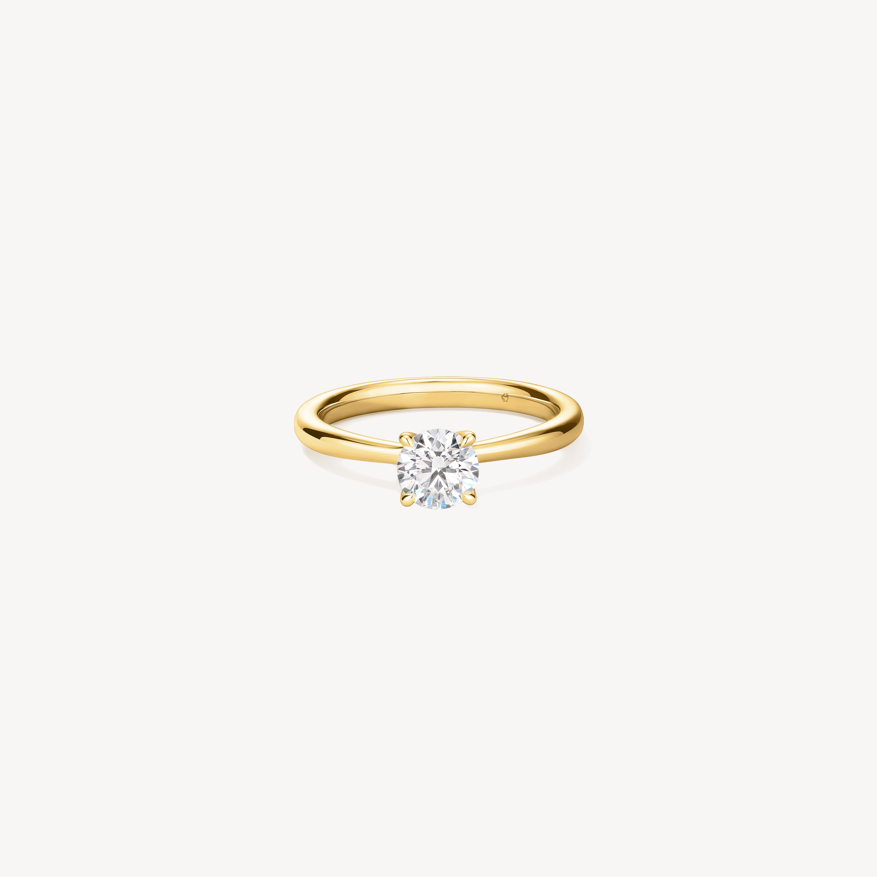 VELA Solitaire Ring, 18K Yellow Gold, large