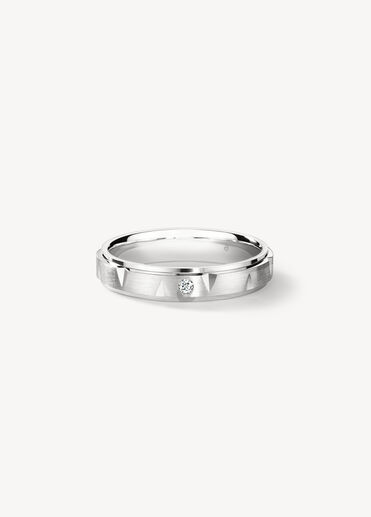 LOVE Chevron Wedding Band, Platinum LOVE Chevron Wedding Band, Platinum, large