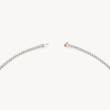 Copley Line 钻石项链, 18K 白金和玫瑰金, large