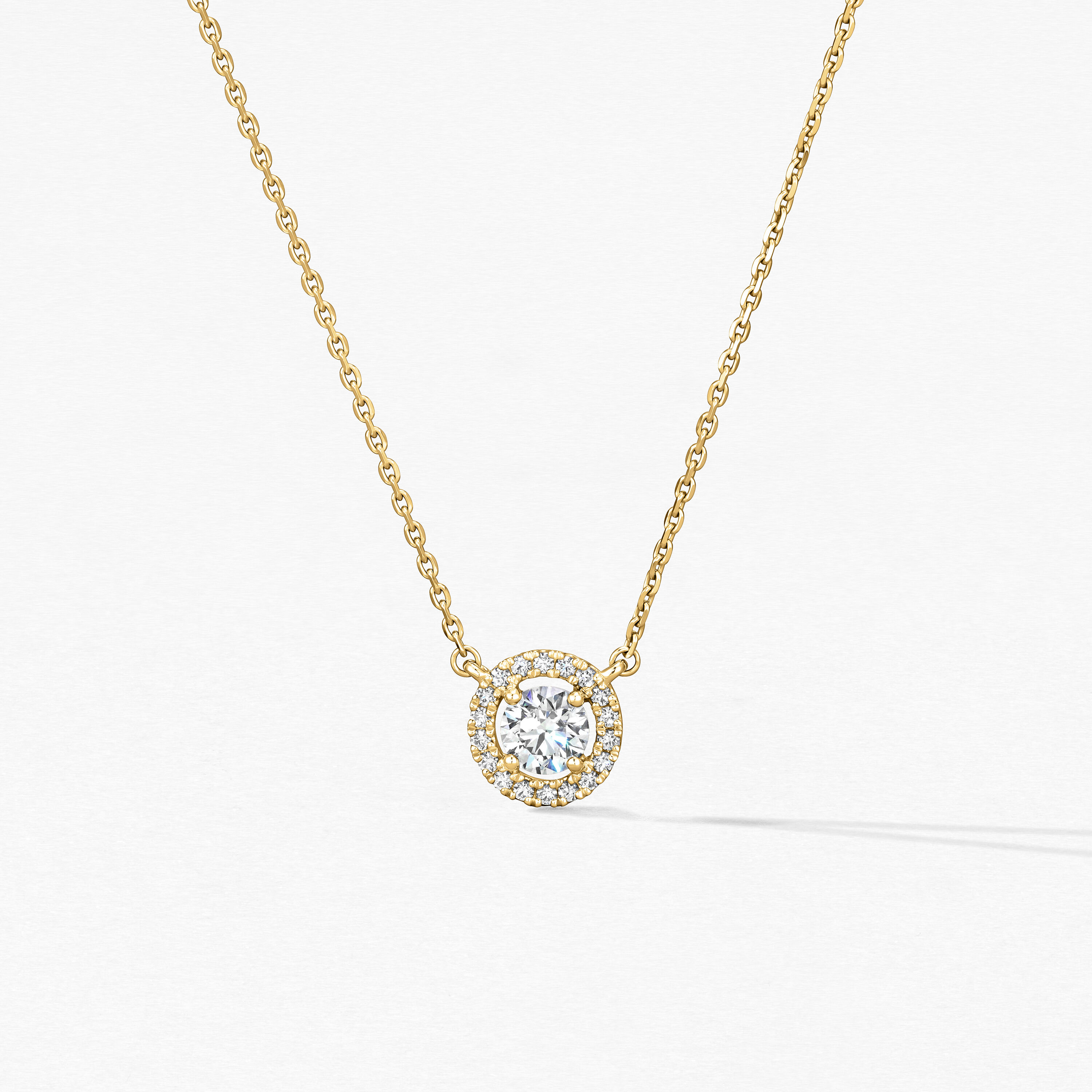 Joy Circle 钻石项链, 18K 黄金, large