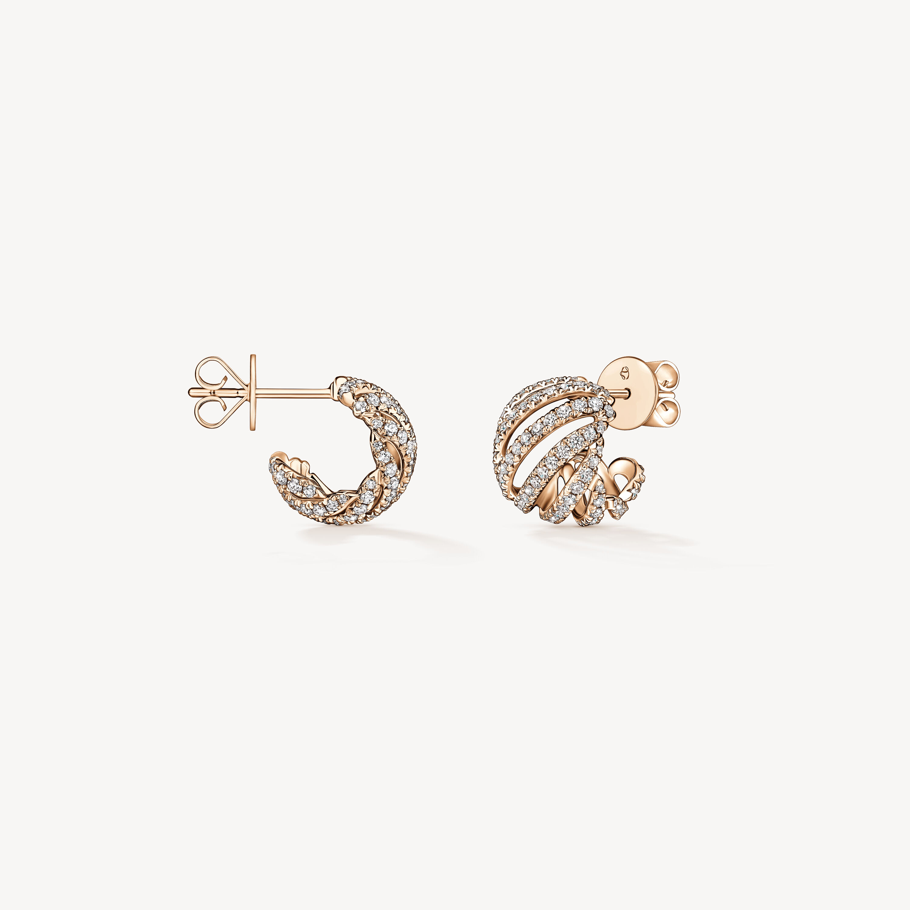 VELA Ethereal Huggies, 18K Rose Gold, large