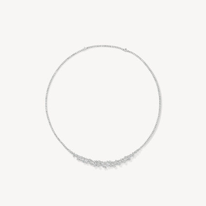 Starlight Diamond Necklace, 18K White Gold, large