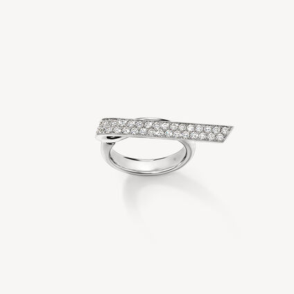 INSIDE/OUT Elongated Diamond Flip Ring, 18K White Gold INSIDE/OUT Elongated Diamond Flip Ring, 18K White Gold, large