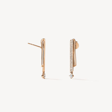 INSIDE/OUT Diamond Stiletto Flip Petite Earrings, 18K Rose Gold INSIDE/OUT Diamond Stiletto Flip Petite Earrings, 18K Rose Gold, large