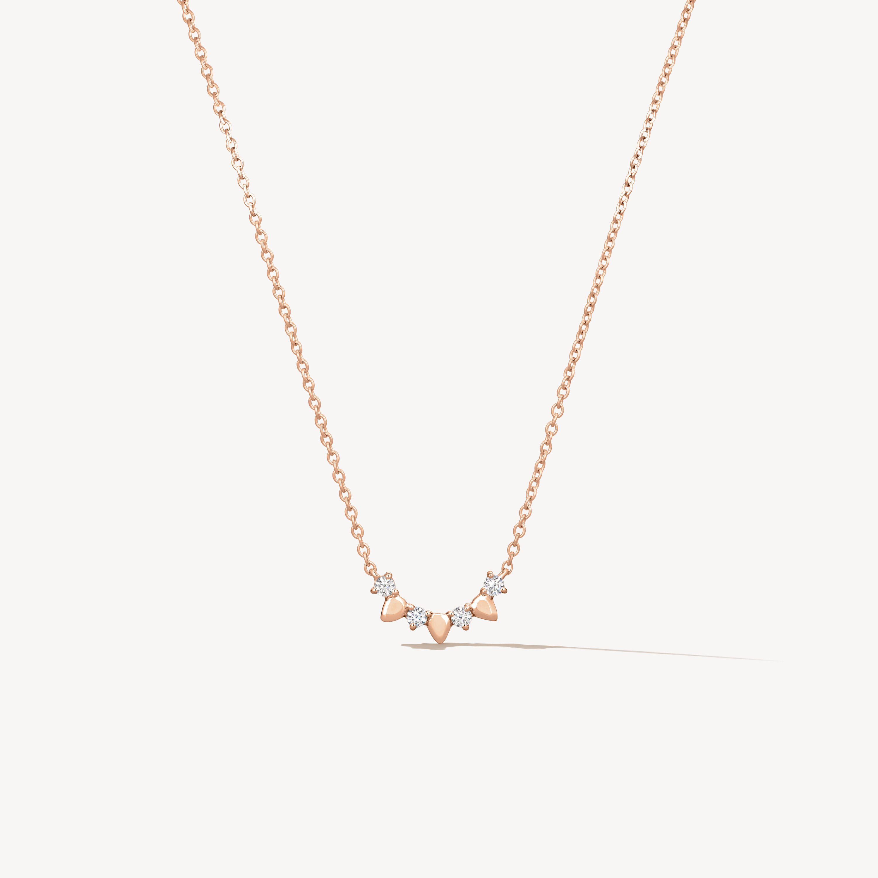 Aerial Solar Eclipse Pendant Necklace, 18K Rose Gold, large