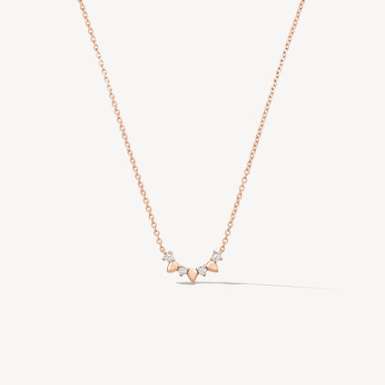 Aerial Solar Eclipse Pendant Necklace, 18K Rose Gold, large