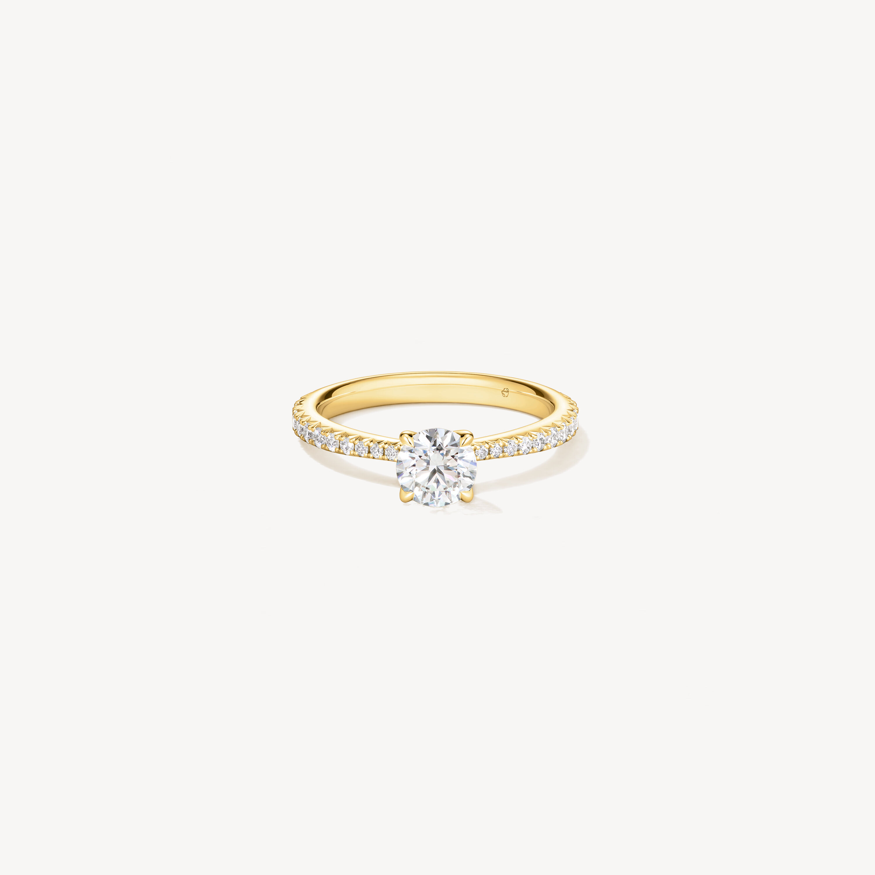 VELA Solitaire 钻石戒指, 18K 黄金, large