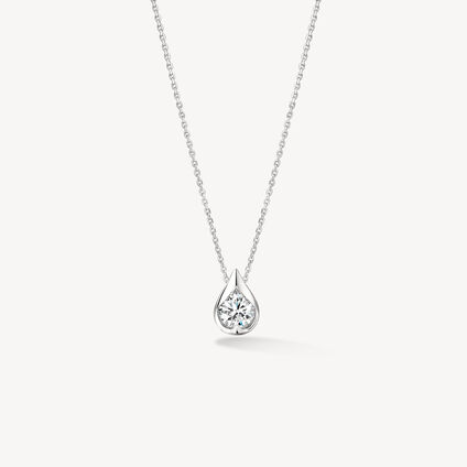 LU 钻石项链, 18K 白金, large