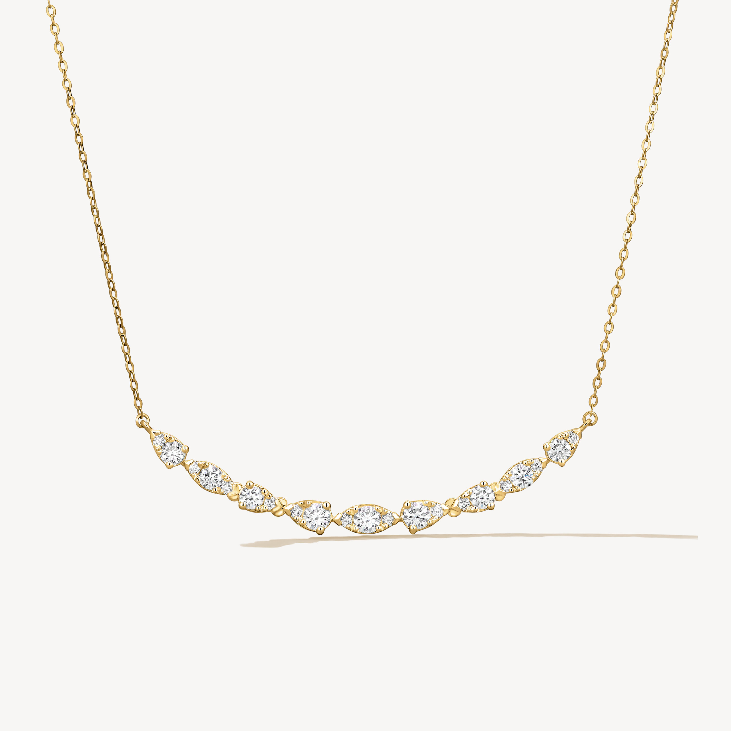 Aerial Dewdrop Pendant Necklace - Small, 18K Yellow Gold, large