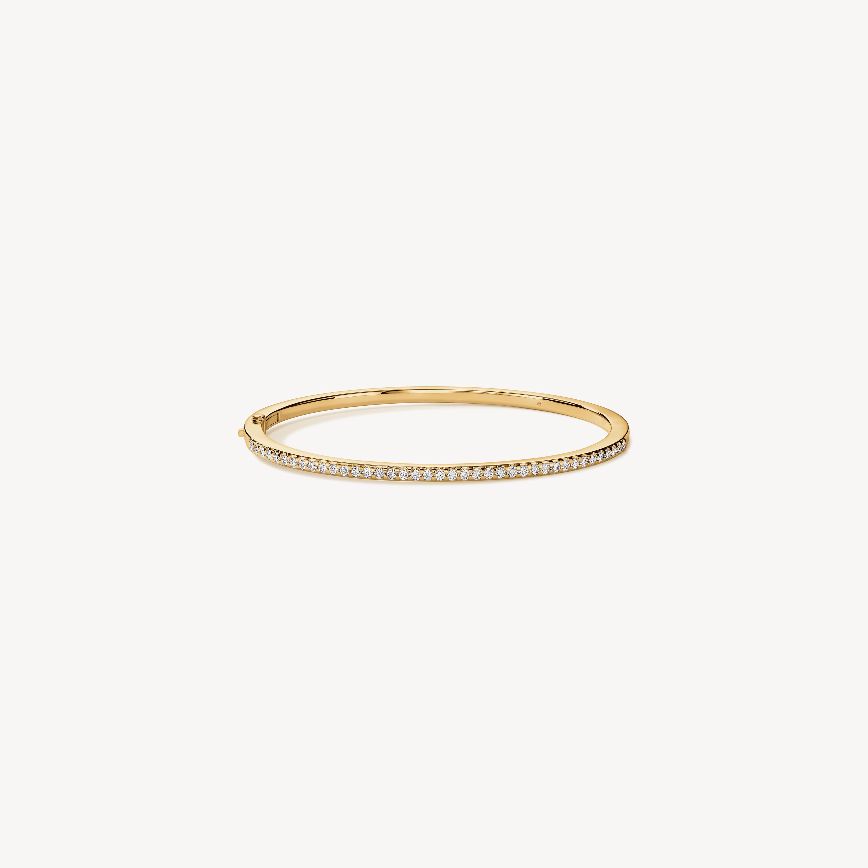 HOF 经典爪镶钻石手镯, 18K 黄金, large