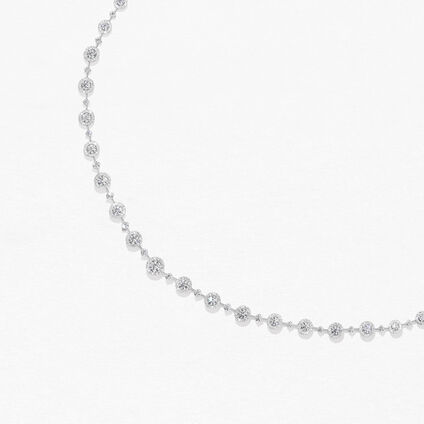 Joy Premium钻石项链, 18K 白金, large