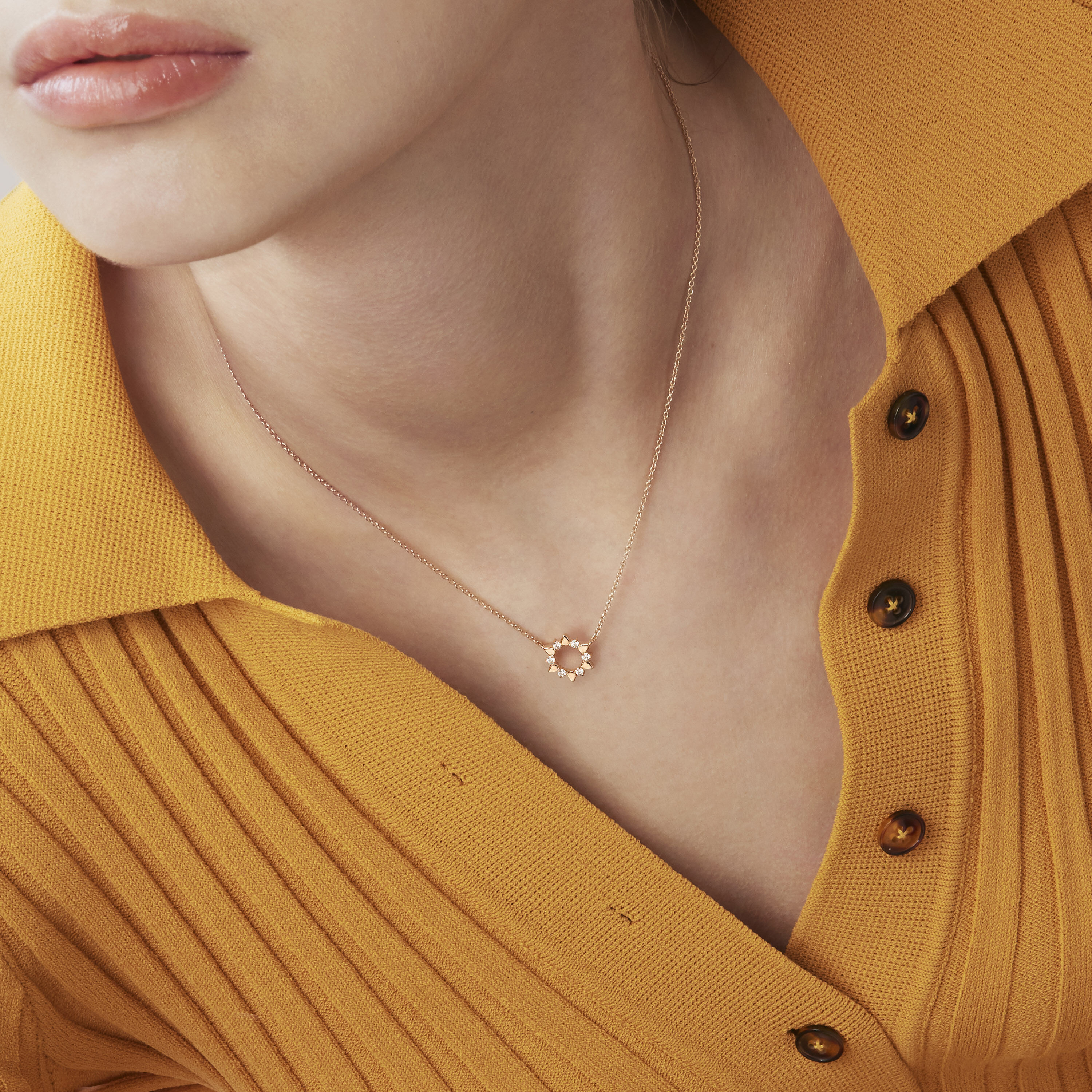 Aerial Eclipse Mini Pendant, 18K Rose Gold, large