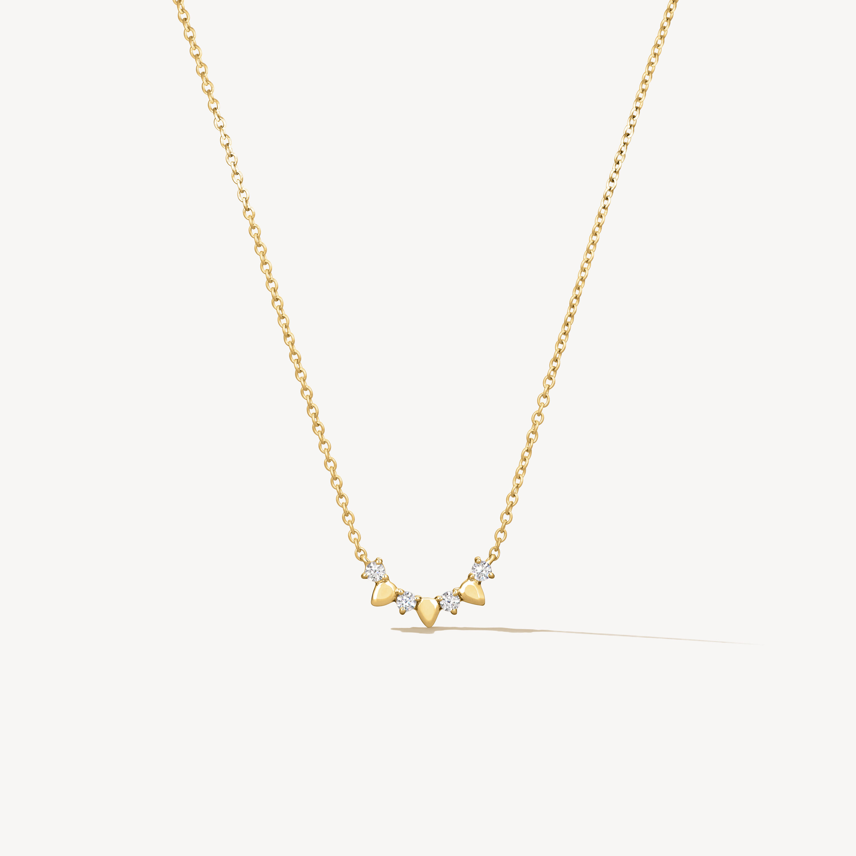 Aerial Solar Eclipse Pendant Necklace, 18K Yellow Gold, large